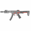 Страйкбольный пистолет-пулемет (King Arms) PDW 9mm SBR M-LOK Grey/Red - Limited Edition